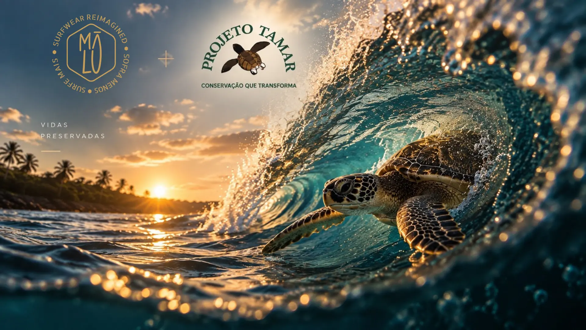 Tartaruga marinha em seu ambiente natural